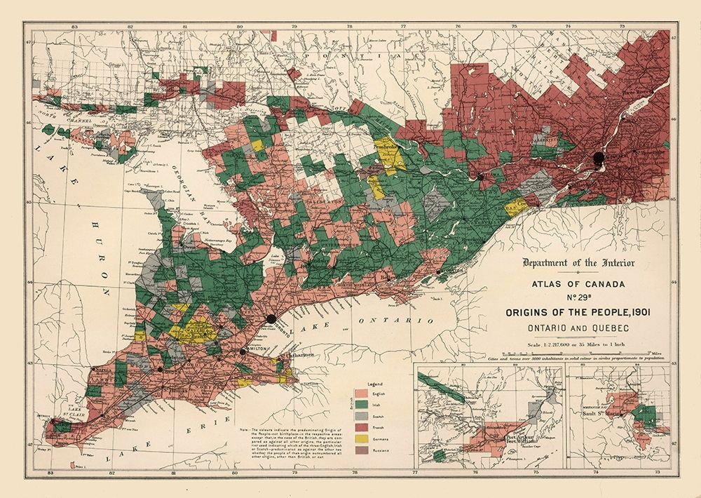 Ontario Quebec Canada 1901 - White 1906