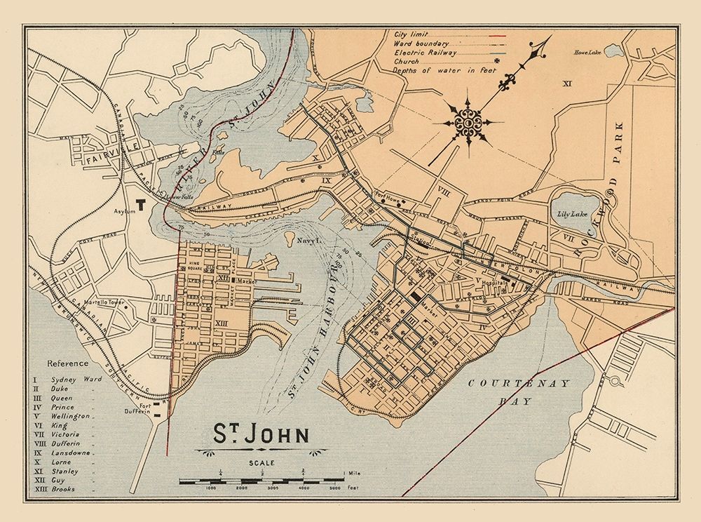St John New Brunswick Canada - White 1906