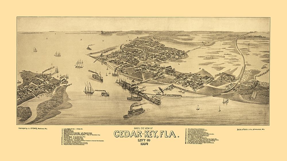 Cedar Key Florida - Beck 1885