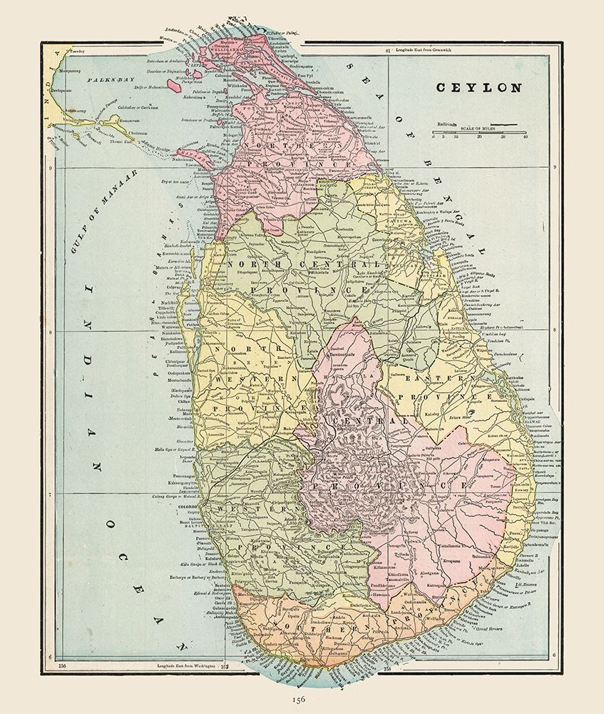 Asia Sri Lanka - Cram 1892