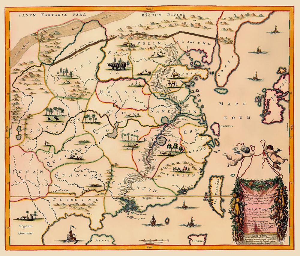 Travel Route China - Nieuhoff 1655