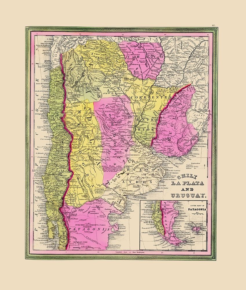 South America Uruguay - Mitchell 1846