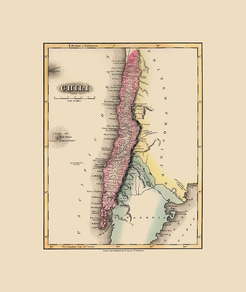 South America Chile - Lucas 1823
