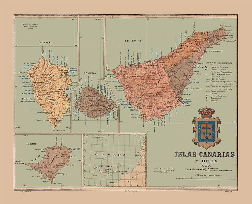 Canary Islands 1902 Africa Spain - Martine 1904