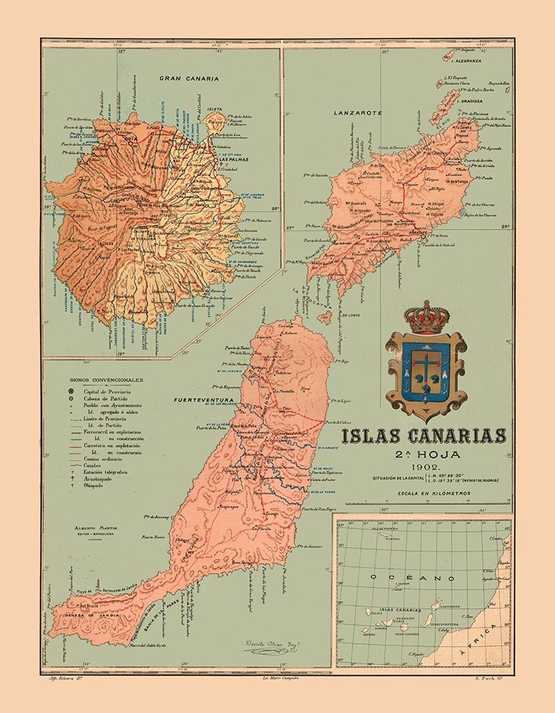Canary Islands 1902 Africa Spain - Martine 1904