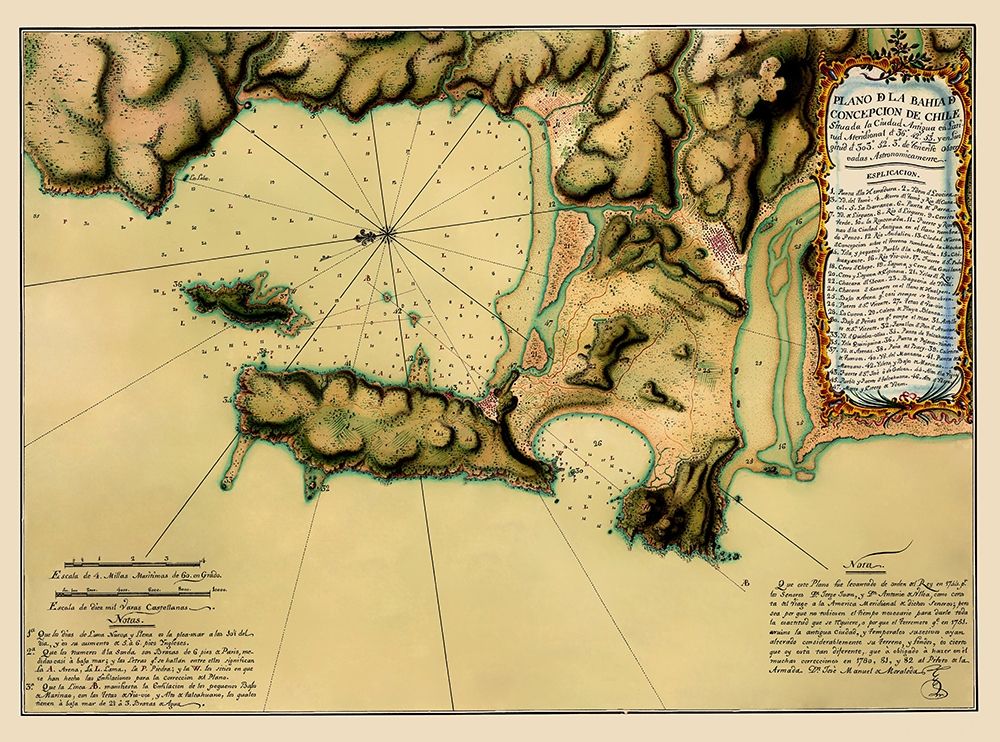Concepcion Bay Chile South America - Juan 1782