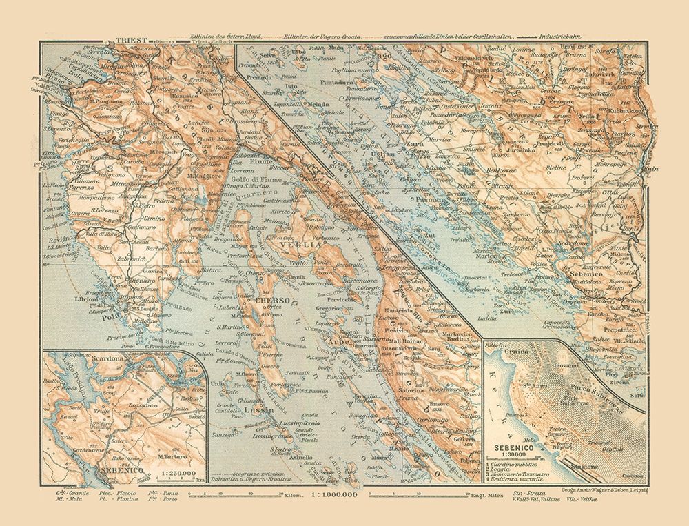 Sibenik Croatia Europe - Baedeker 1910