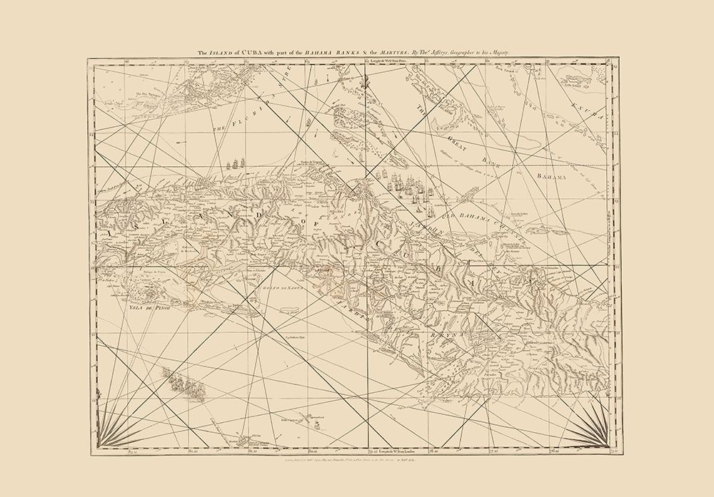 Surrounding Nautical Chart Caribbean Cuba
