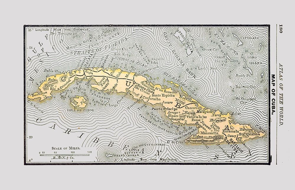 Central America Cuba Caribbean Sea - Alden 1886