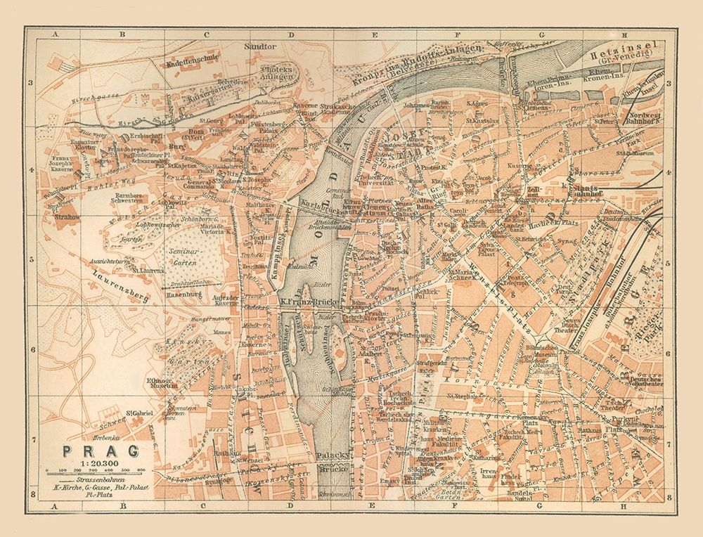 Prague Czech Republic Europe - Baedeker 1910
