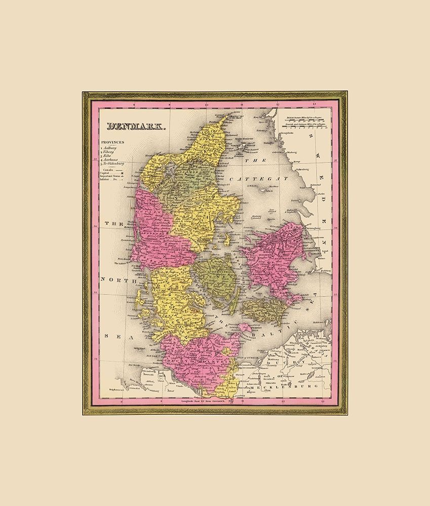 Scandinavia Denmark - Mitchell 1846
