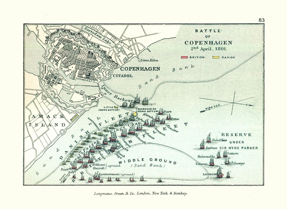 Battle of Copenhagen 1801 Denmark - Gardiner 1902