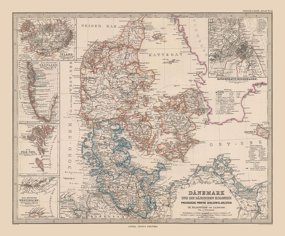 Denmark - Stieler 1885