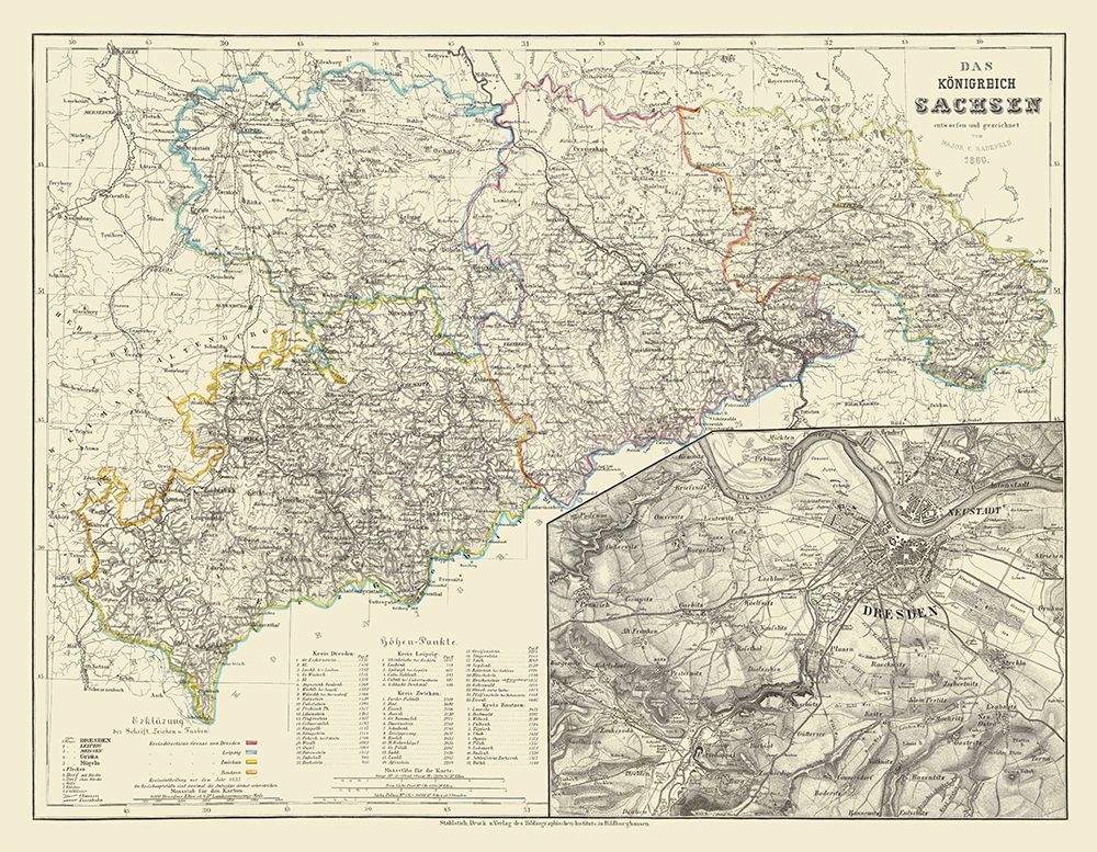 Saxony Region Dresden Germany - Radefeld 1860