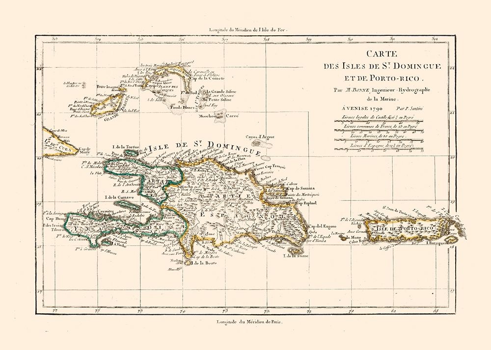 Dominican Republic Puerto Rico - Santini 1794