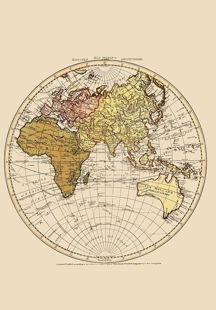 Eastern Hemisphere - Faden 1786