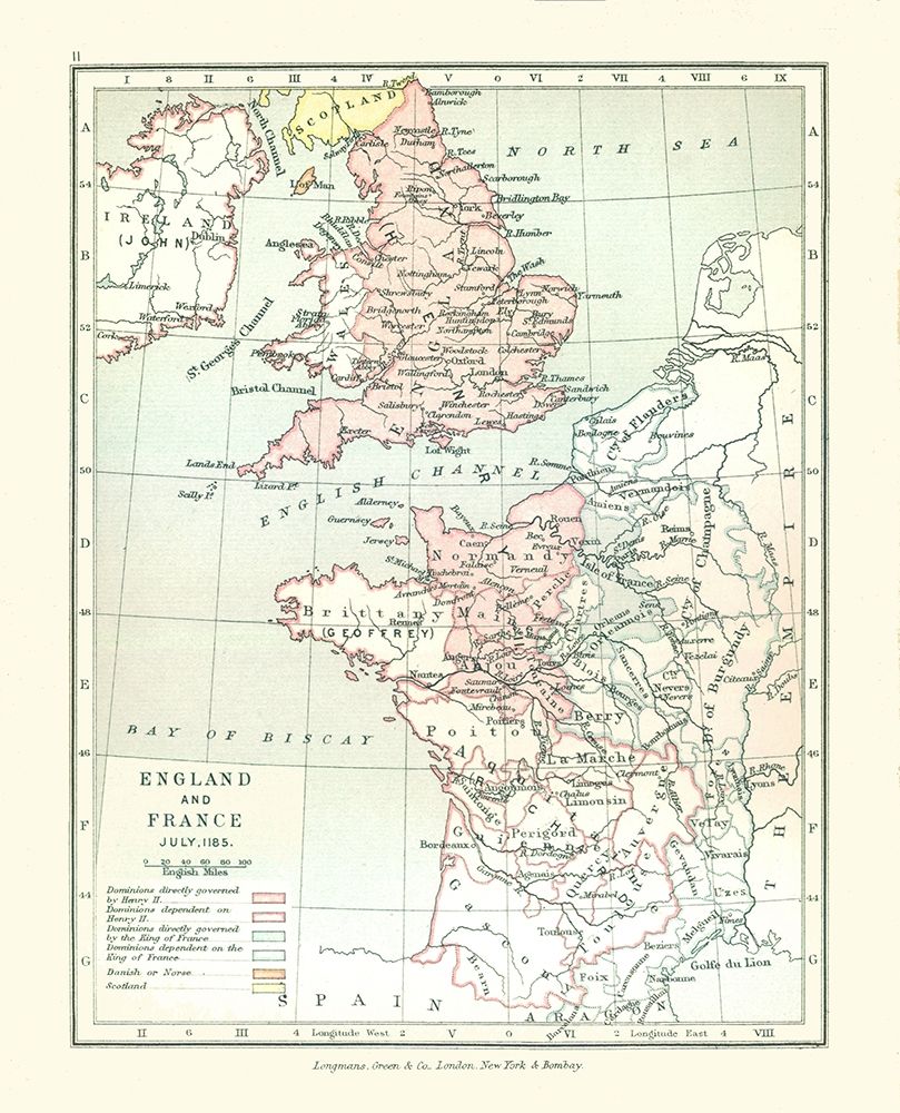 Europe England France 1185 - Gardiner 1902