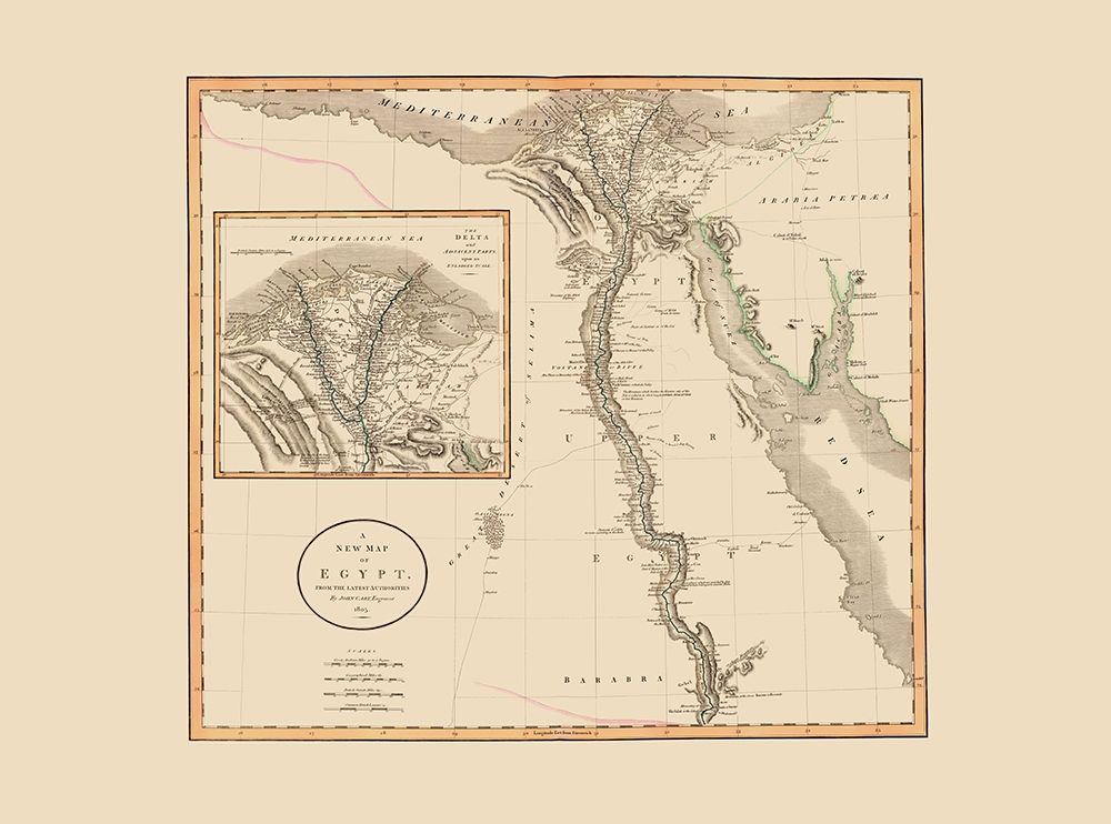 Middle East Egypt - Cary 1805