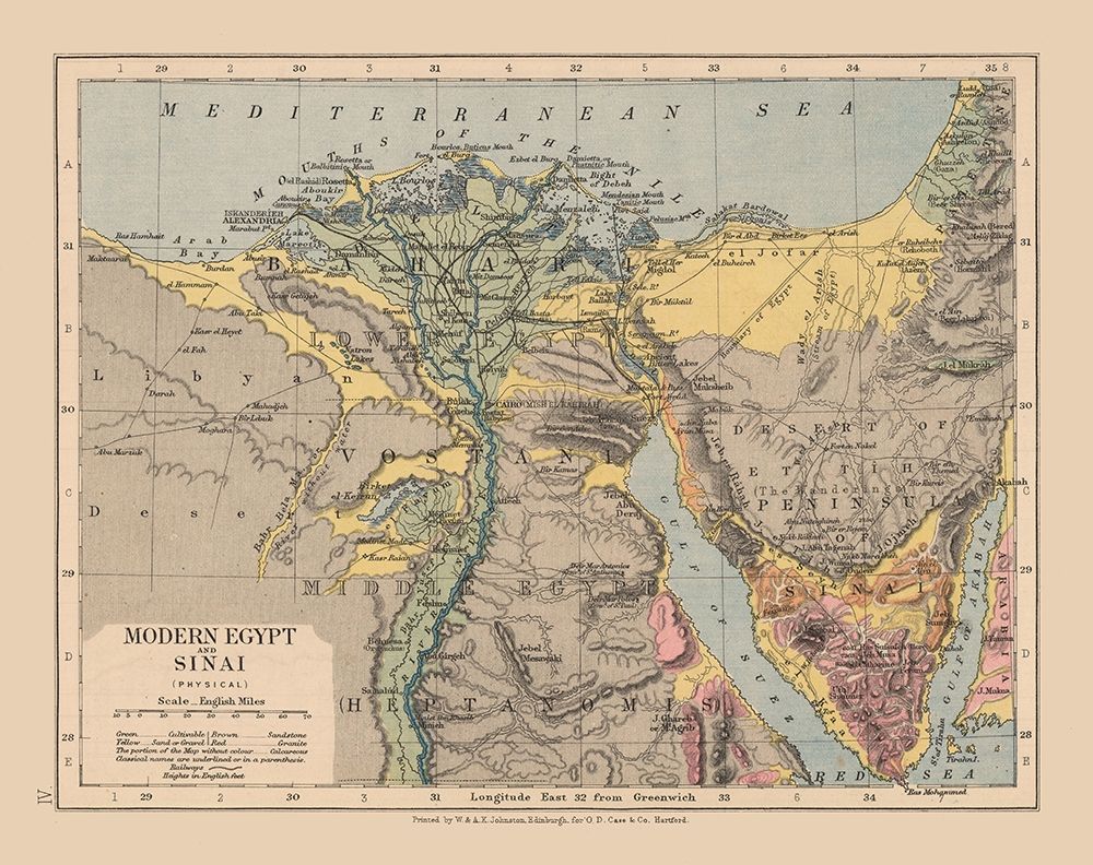 Sinai Middle East Egypt - Edinburgh 1878
