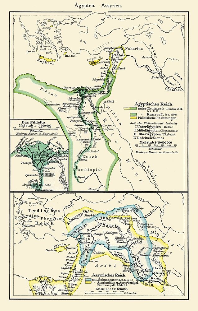 Middle East Egypt Assyria - Putzgers 1897