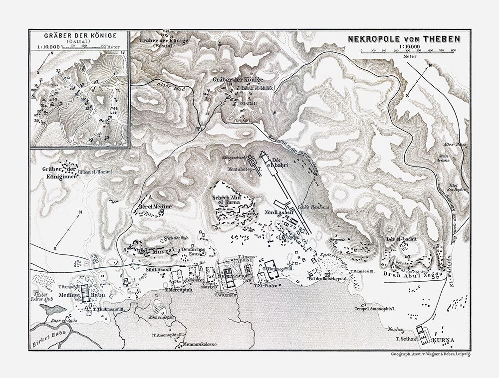Africa Theban Necropolis Egypt - Baedeker 1913