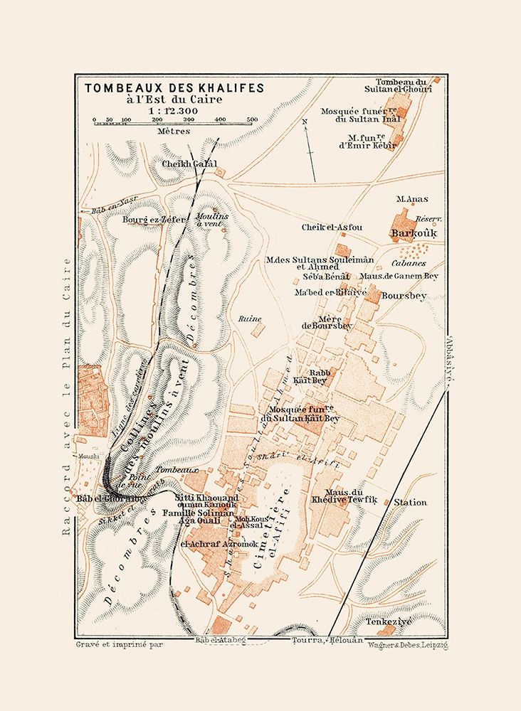 Africa Tombs of the Kalifs Egypt - Baedeker 1913