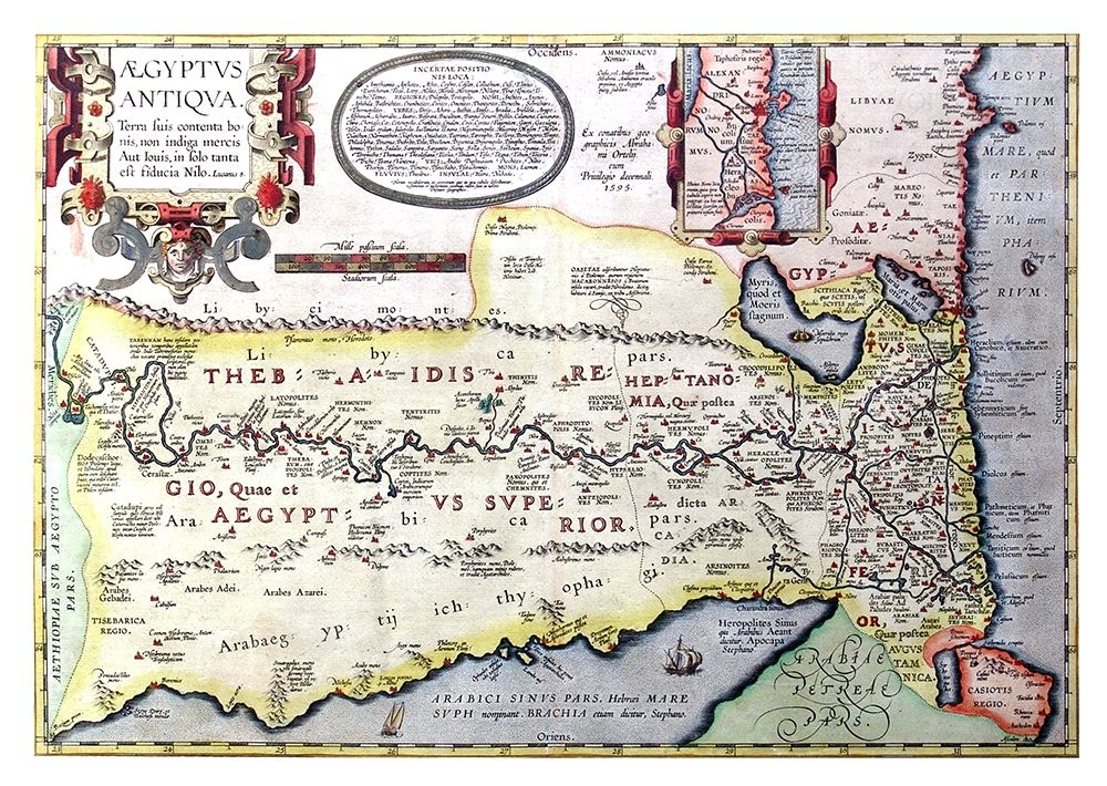Africa Ancient Egypt - Ortelius 1570