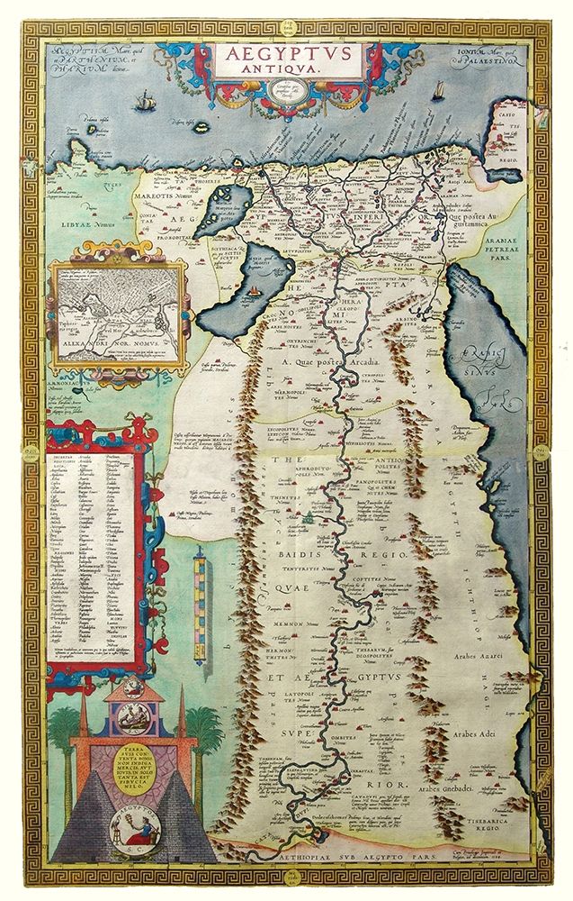 Africa Ancient Egypt - Ortelius 1570