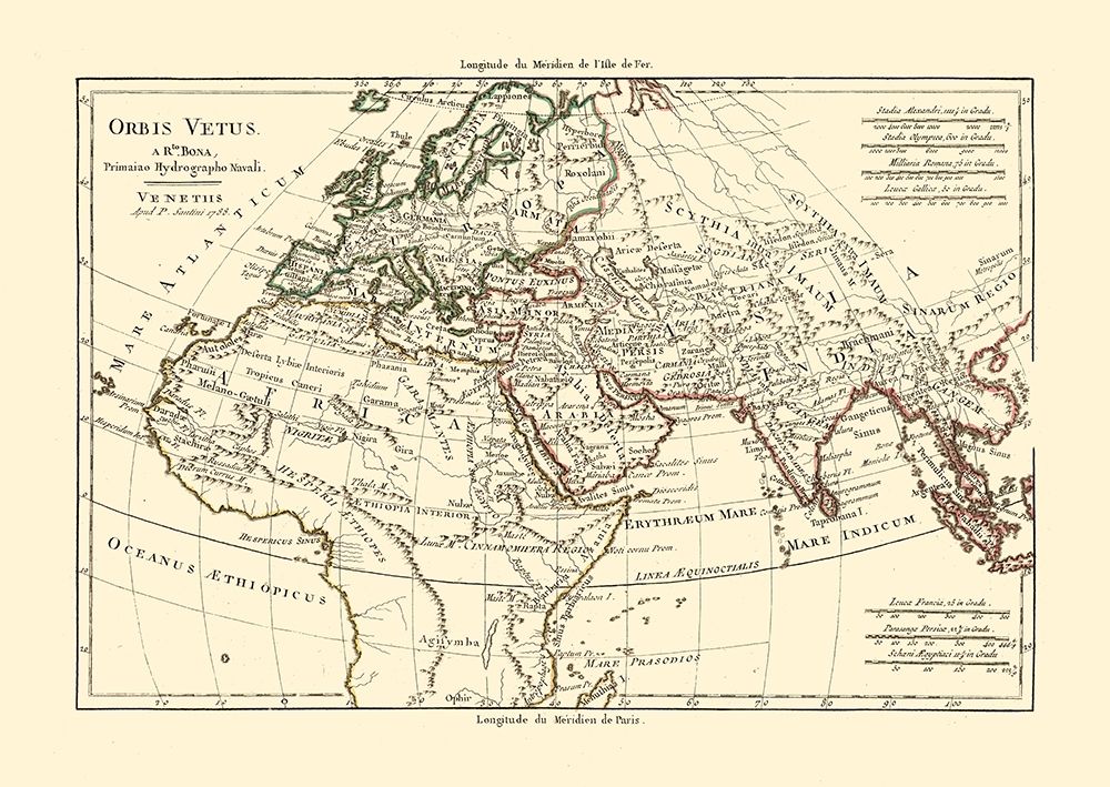 Eastern Hemisphere - Santini 1794