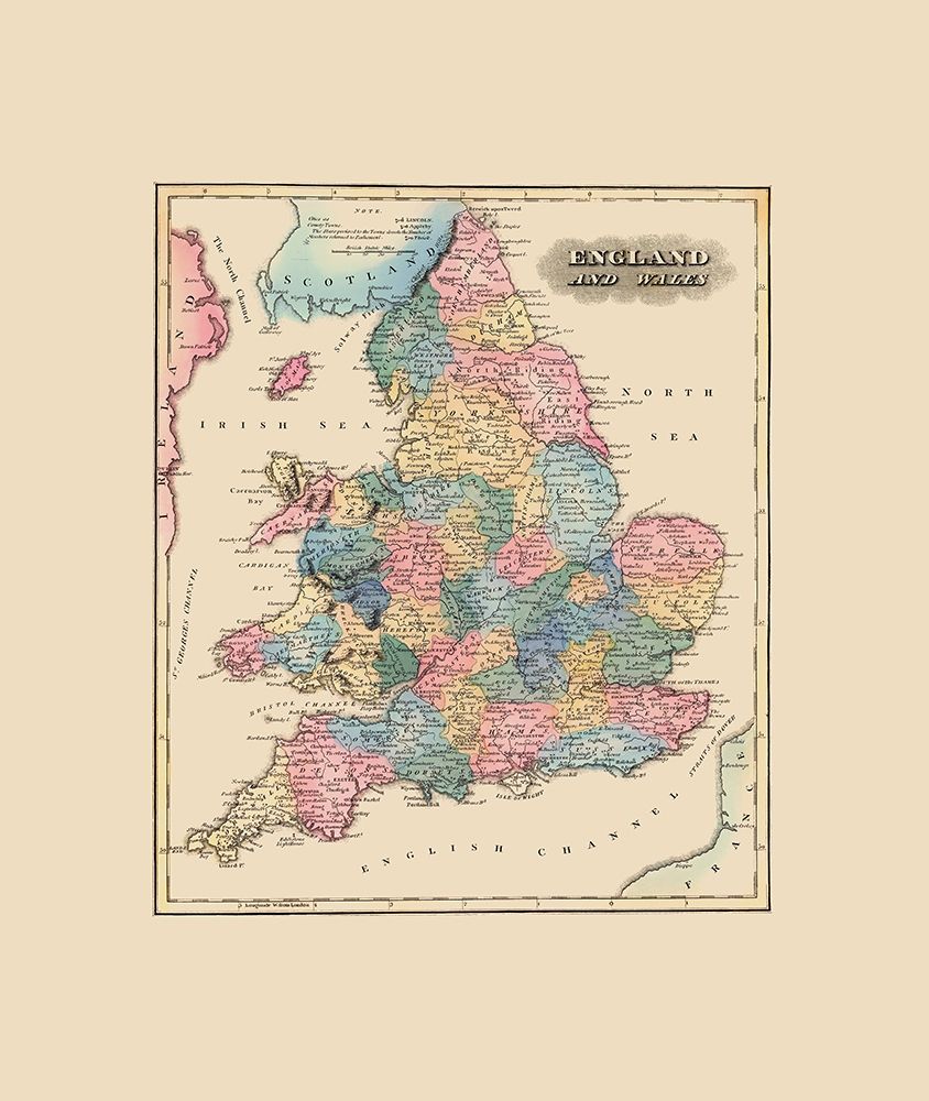 Great Britain England Wales - Lucas 1823