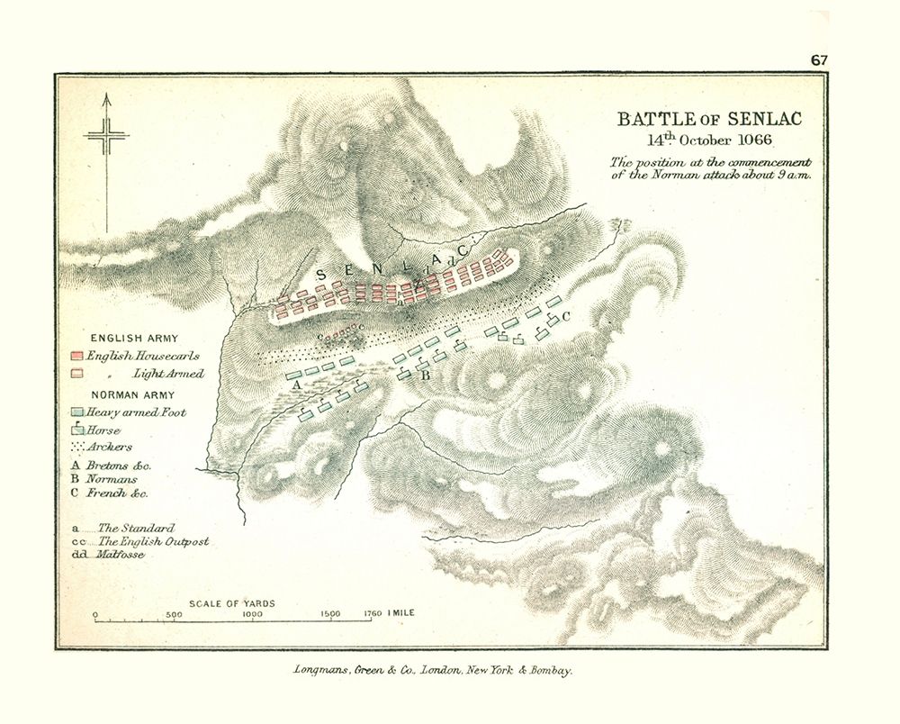 Battle of Senlac 1066 England - Gardiner 1902