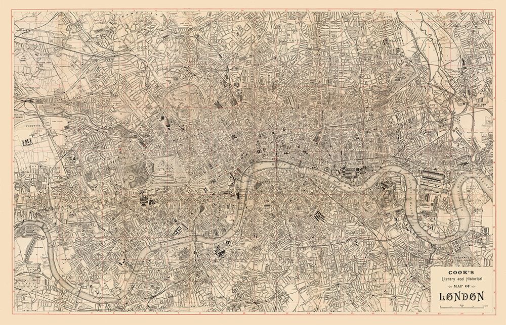 Literary Historical London England - Cook 1899