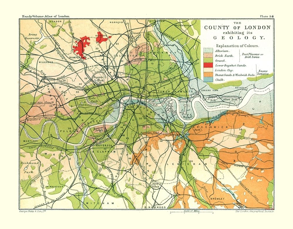 London England Geology - Philip 1904