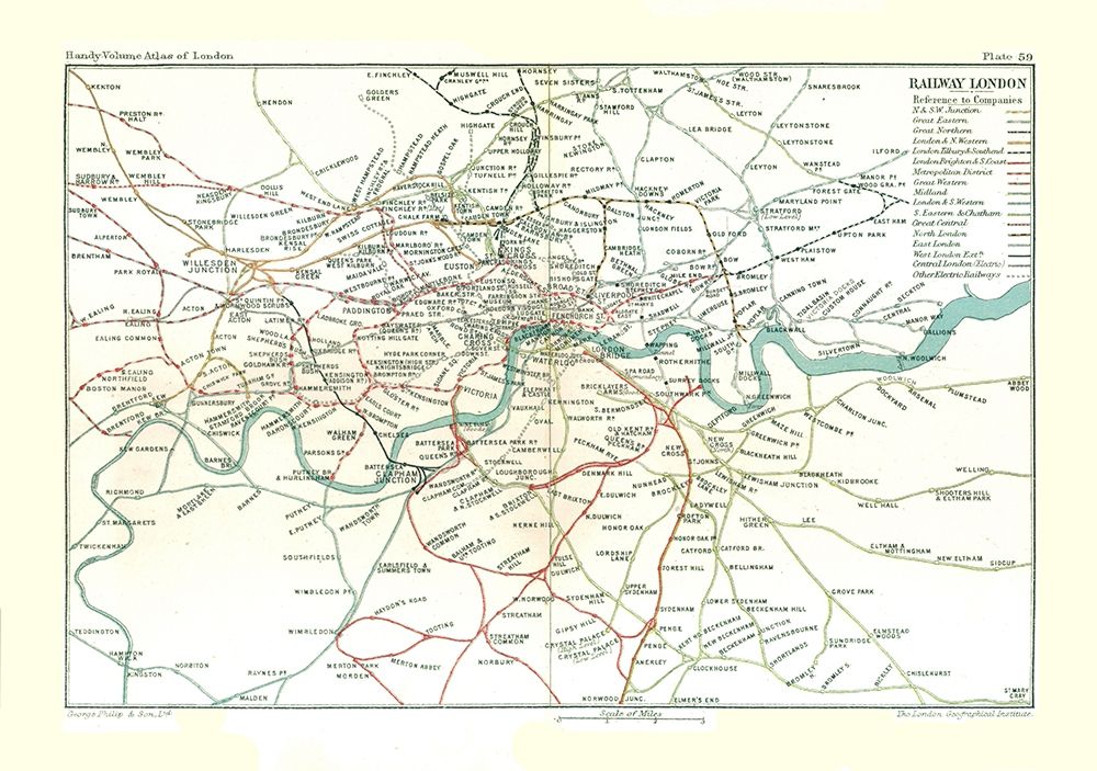 Old Great Britain London Railways England