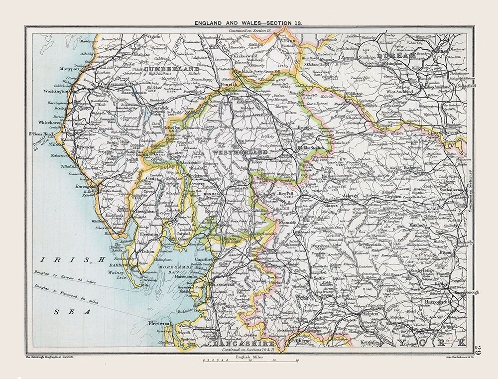 Northwest England - Bartholomew 1892