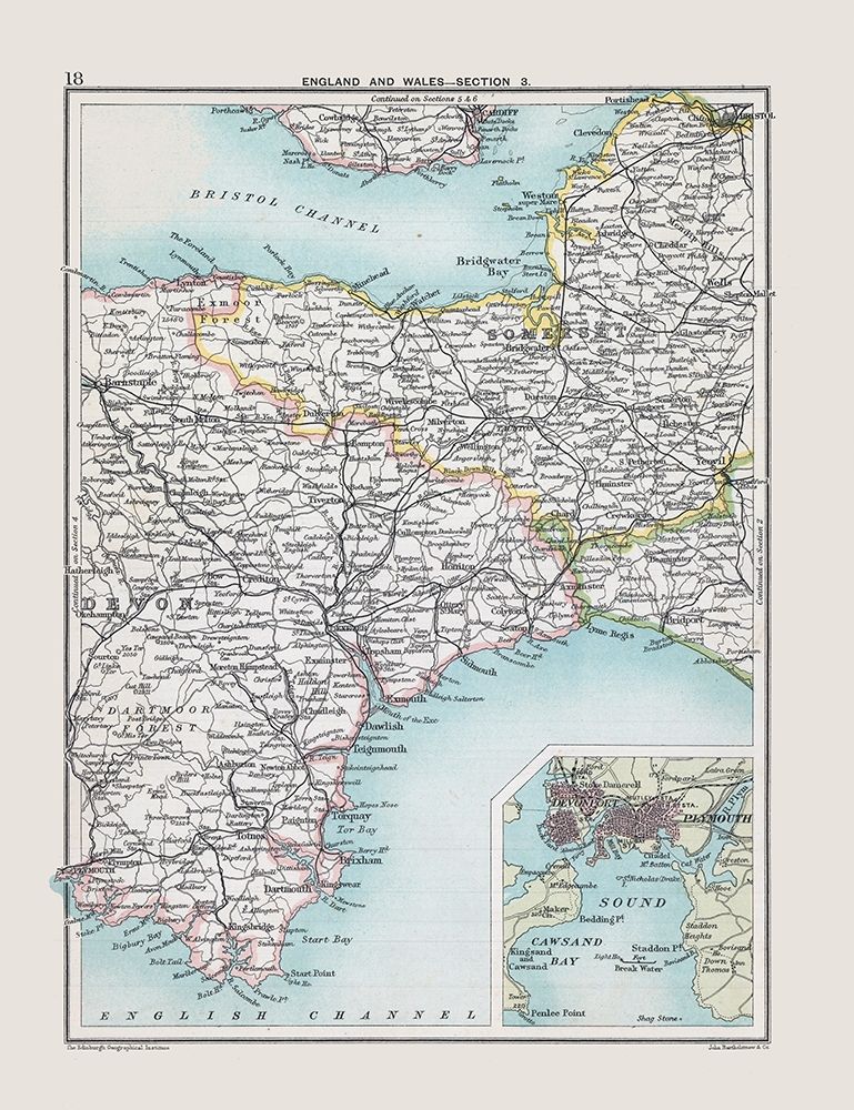 South West England - Bartholomew 1892
