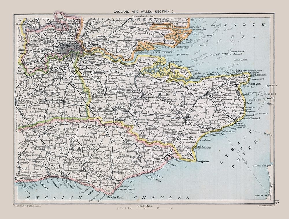 Southeastern England - Bartholomew 1892