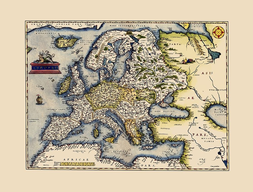 Europe - Ortelius 1570
