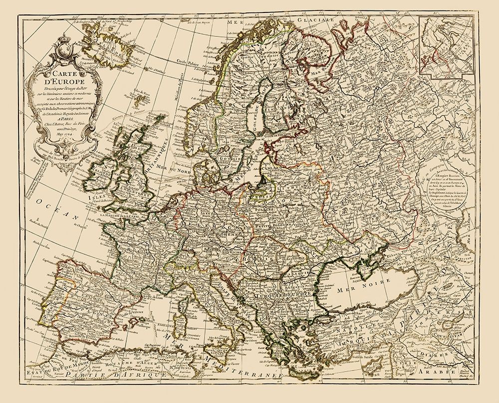 Europe - De Lisle 1731