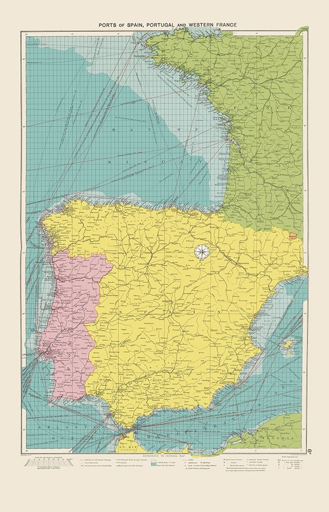 Western Ports France Spain Portugal - Hammond 1922
