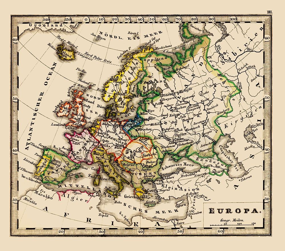 Europe - Stieler 1852