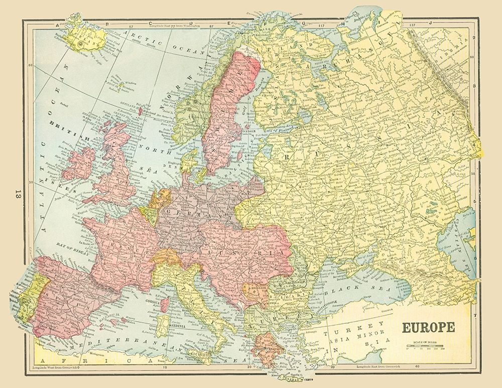 Europe - Cram 1898