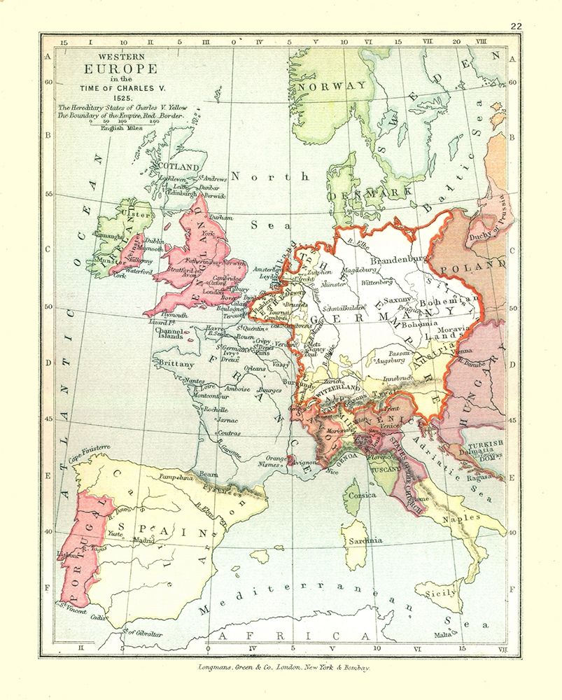 Western Europe 1525 - Gardiner 1902