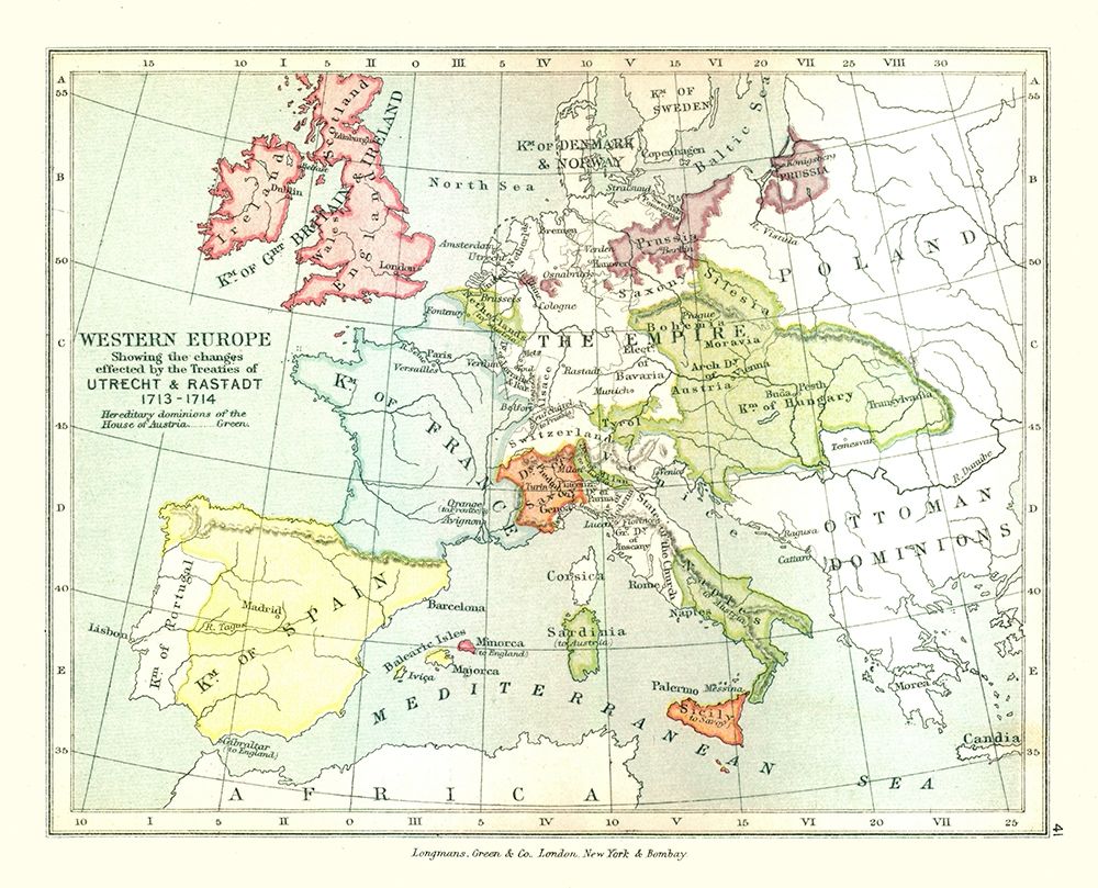 Western Europe 1713 - Gardiner 1902