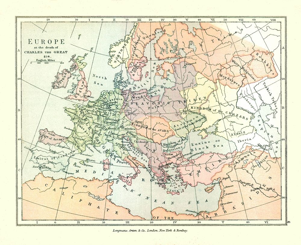 Europe in 814 - Gardiner 1902