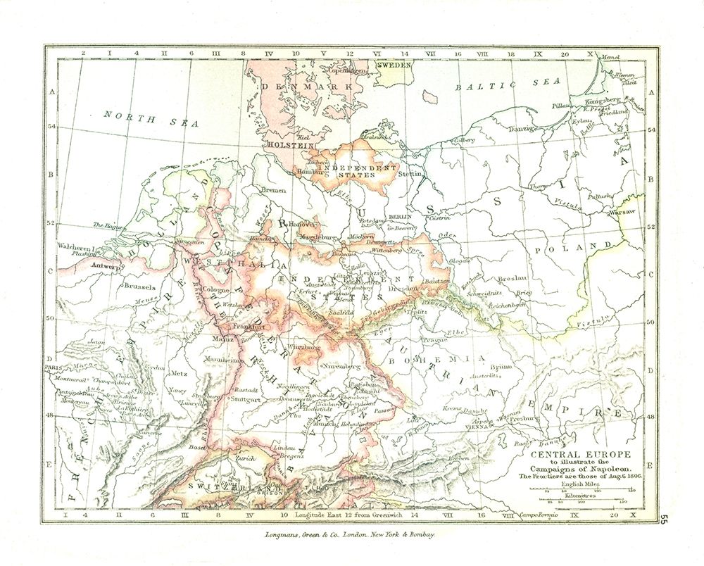 Europe Napoleonic Campaigns 1806 - Gardiner 1902