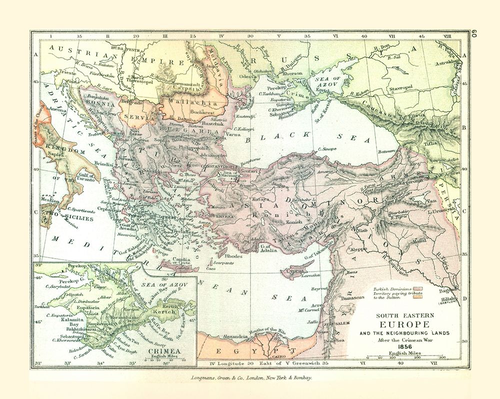 Southeastern Europe 1856 - Gardiner 1902