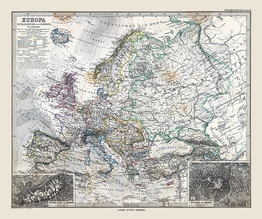 Europe - Stieler 1885