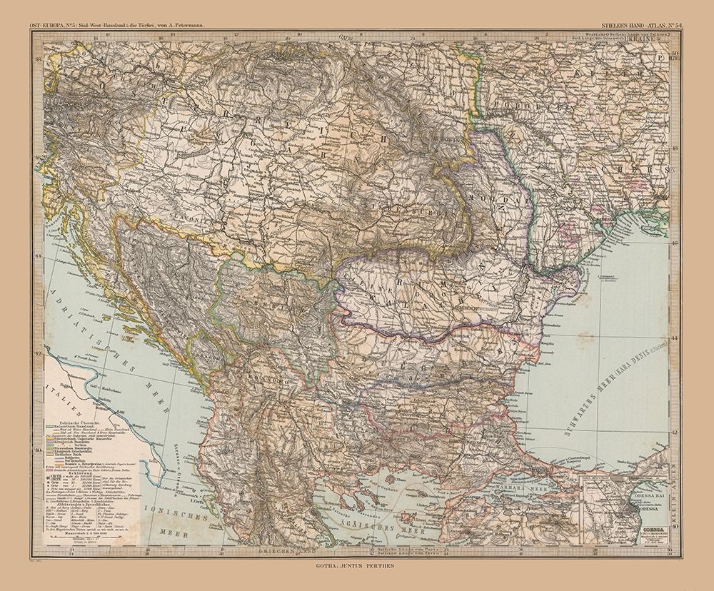 Southeast Europe - Stieler 1885