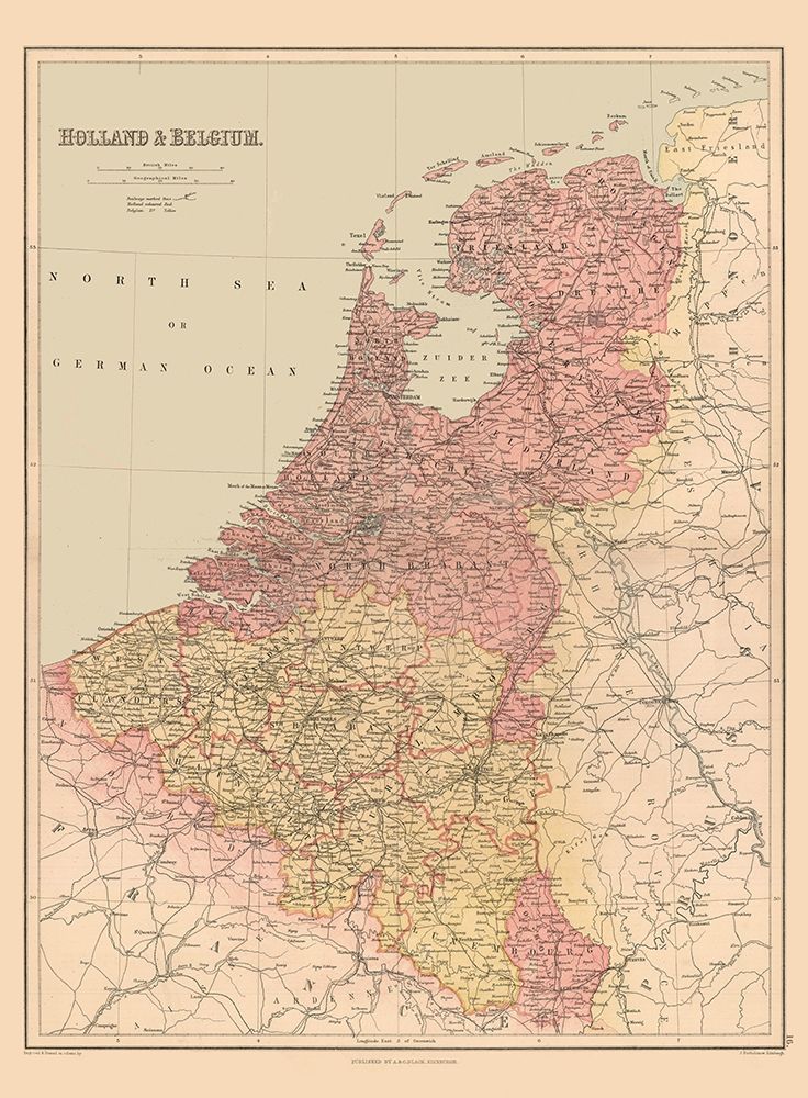 Holland Belgium Europe - Black 1867